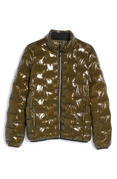 Noize Quilted Puffer Jacket In Olive