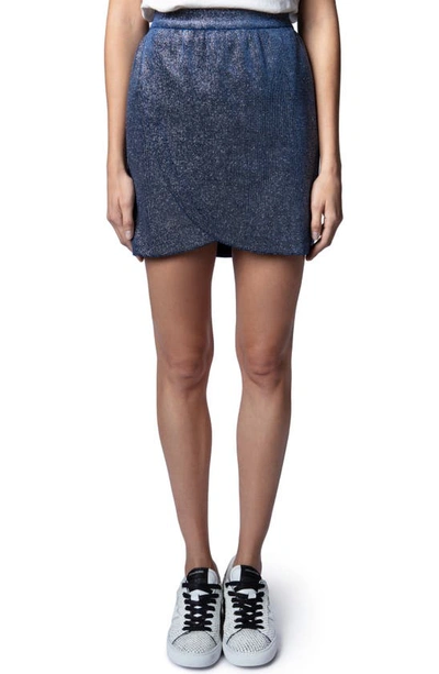 Shop Zadig & Voltaire Jeveal Sparkle Skirt In Encre