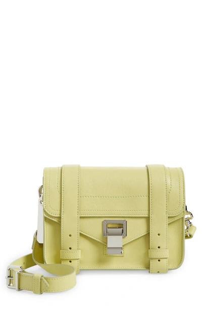 Shop Proenza Schouler Mini Ps1 Leather Crossbody Bag In 330 Pale Green