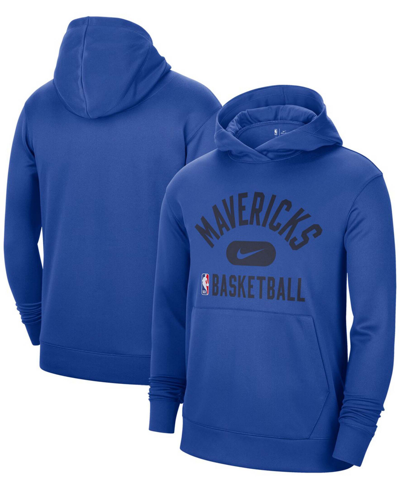 Shop Nike Men's Blue Dallas Mavericks 2021-2022 Spotlight On Court Performance Practice Pullover Hoodie