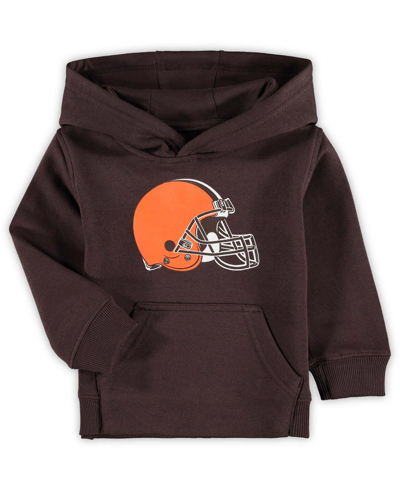 Outerstuff Cleveland Browns Youth Team Logo Pullover Hoodie - Brown