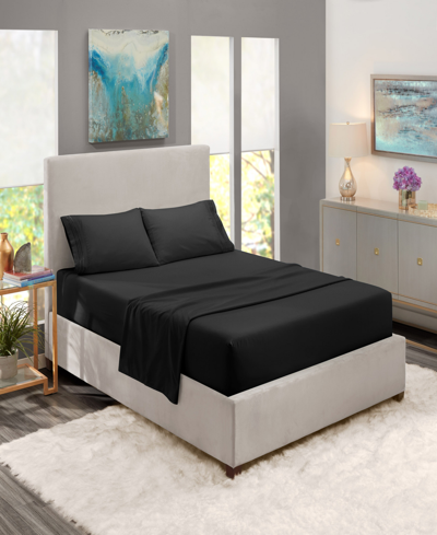 Nestl Bedding Premier Collection Deep Pocket 4 Piece Sheet Set, King In Black
