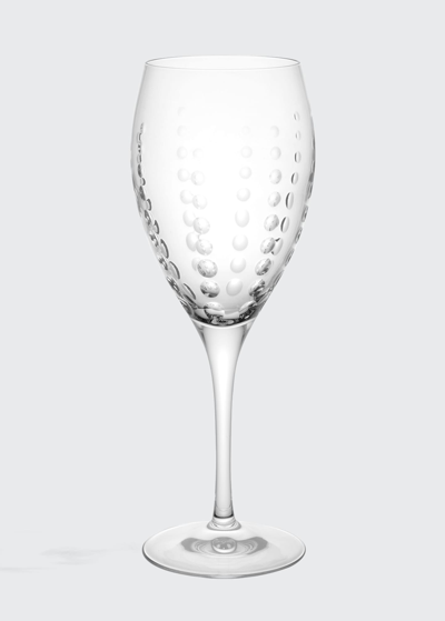 Shop Asprey White Bubbles Crystal Wine Glass