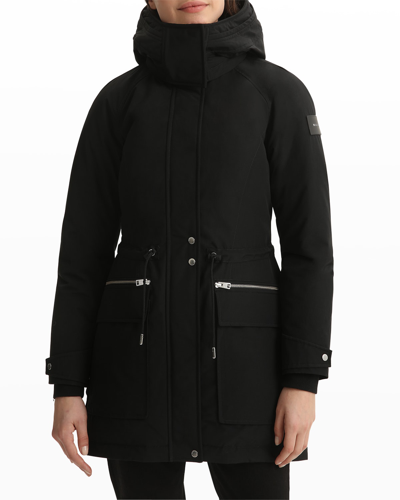 Shop Woolrich Chena Removable-hood Parka In Black