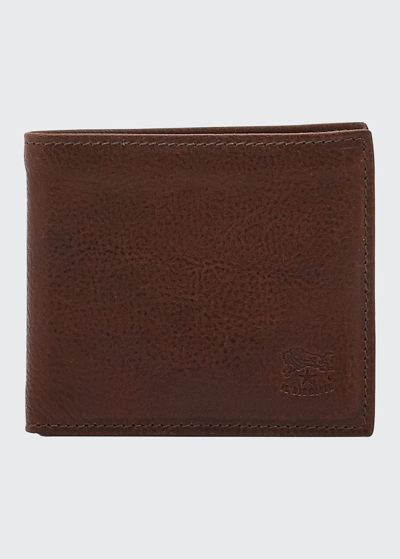 Shop Il Bisonte Men's Vintage Leather Wallet In Vintage Dark Brow