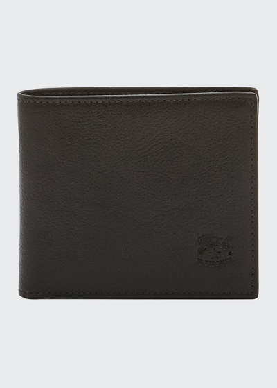 Shop Il Bisonte Men's Vintage Leather Wallet In Vintage Black