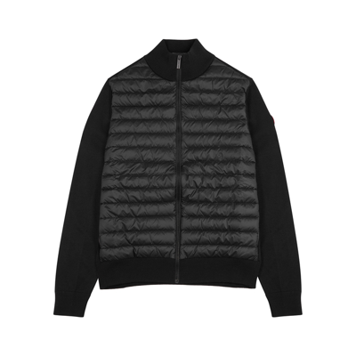 Shop Canada Goose Hybridge Black Wool And Shell Jacket