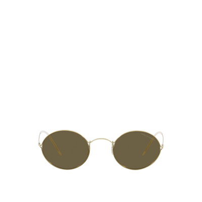 Shop Giorgio Armani Ar6115t Pale Gold Male Sunglasses
