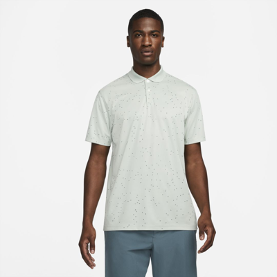Shop Nike Dri-fit Victory Men's Printed Golf Polo In Seafoam,white