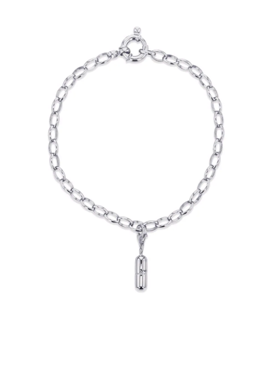 Shop True Rocks Pill Charm Chunky Chain Bracelet In Silver