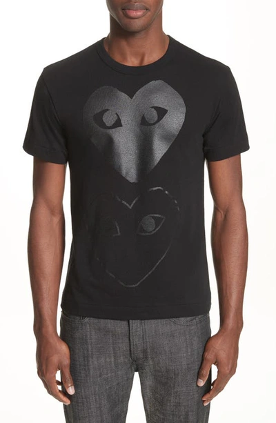 Shop Comme Des Garçons Graphic T-shirt In Black