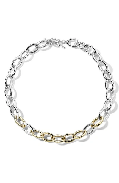 Shop Ippolita Chimera Chain Collar Necklace In Yellow Gold/ Silver