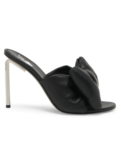 Shop Off-white Women's Allen Bow Mule Sandals In Black