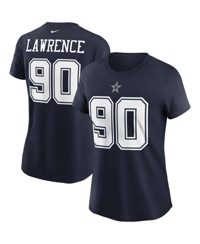 Nike Women's  Demarcus Lawrence Navy Dallas Cowboys Name And Number T-shirt In Navy