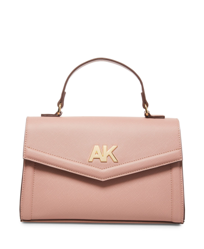 Shop Anne Klein Women's Flap Satchel Bag In Pink