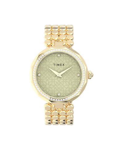 Shop Timex Women's Asheville Gold-tone Low Lead Brass Bracelet Watch 34 Mm