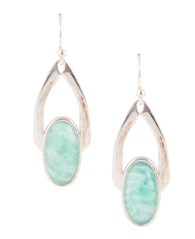 Shop Barse Women's Minty Sterling Silver And Amazonite Drop Earrings