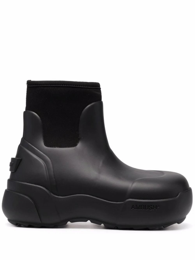 Shop Ambush Women's Black Rubber Ankle Boots