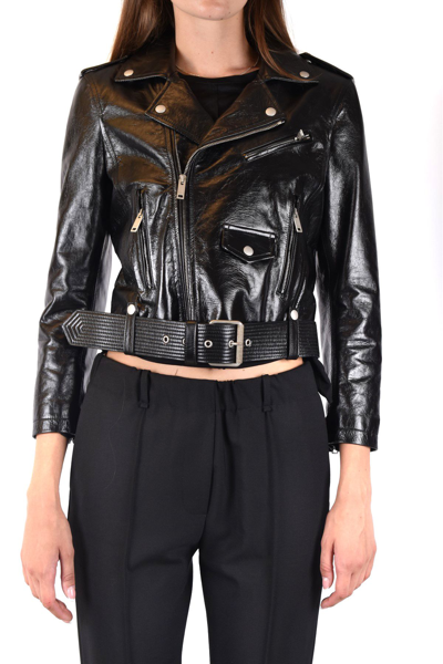 Shop Givenchy Men's Black Leather Outerwear Jacket