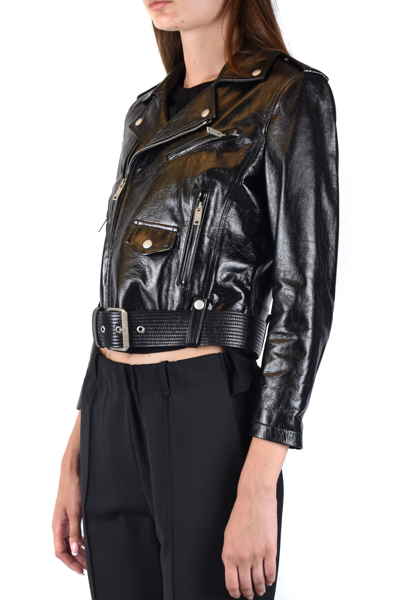 Shop Givenchy Men's Black Leather Outerwear Jacket