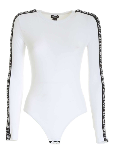 Shop Dsquared2 Women's White Other Materials Bodysuit