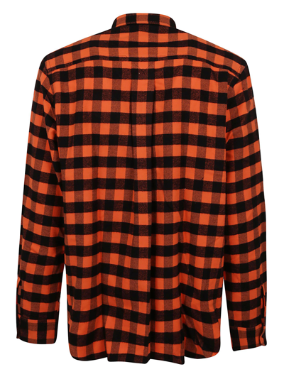 Shop Kenzo Men's Orange Cotton Shirt