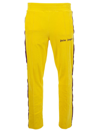 Shop Palm Angels Corduroy Fleece Track Pant In Yellow