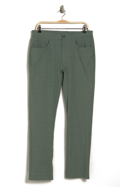 Shop Callaway Golf 5-pocket Texture Straight Leg Pants In Duck Green Heather