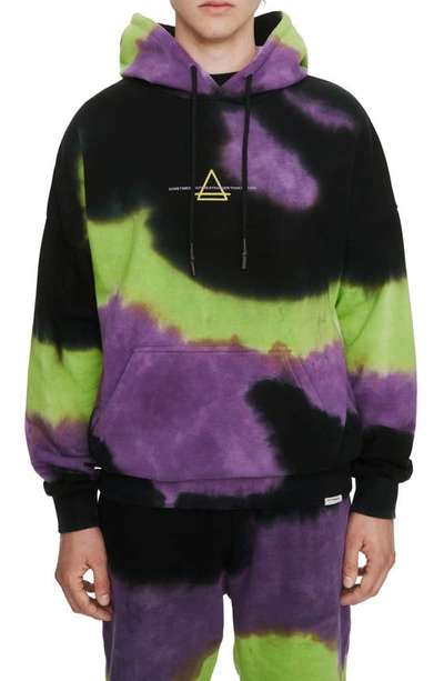 Elevenparis Men's Regular-fit Tie-dyed Fleece Hoodie In Amethyst Orchid |  ModeSens