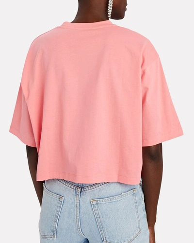 Shop Balmain Cotton Logo T-shirt In Pink