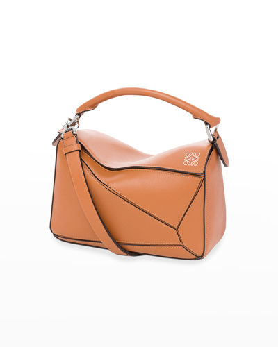 Shop Loewe Puzzle Small Bag In Tan