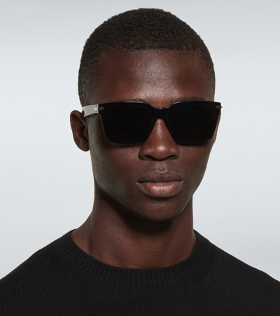 Dior Blacksuit 55mm Tinted Square Sunglasses In Shiny Black/smoke ...