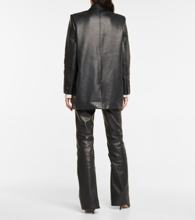 皮革西装式外套