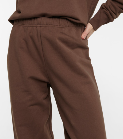 Tory Sport Cotton-jersey Track Pants In Brown Oak