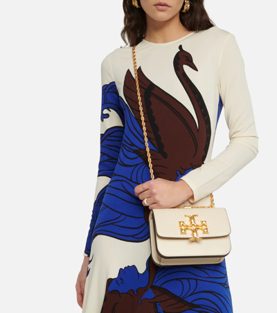 Shop Tory Burch Eleanor Small Leather Shoulder Bag In New Cream