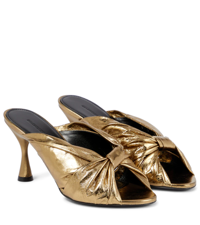 Balenciaga Women's Drapey High Heel Sandals In Gold | ModeSens