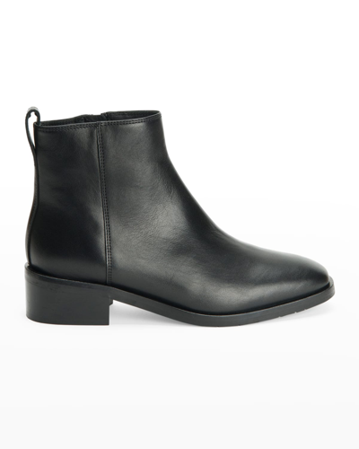 Shop Aquatalia Carisa Leather Ankle Boots In Black