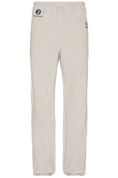 Shop Adidas Originals Fleece Pants In Medium Heather Grey
