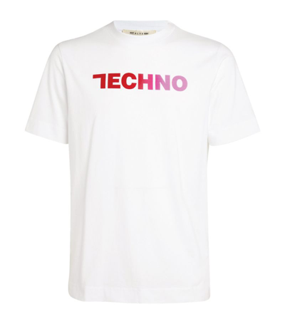 Shop Alyx 1017  9sm Techno Print T-shirt In White