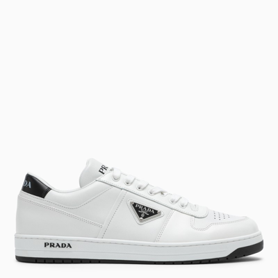 Shop Prada White Leather  Holiday Low-top Sneakers