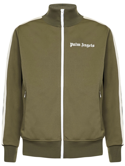 Shop Palm Angels Track Jacket In Military Green