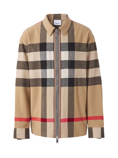Shop Burberry Hague Casual Shirts In Archive Beige