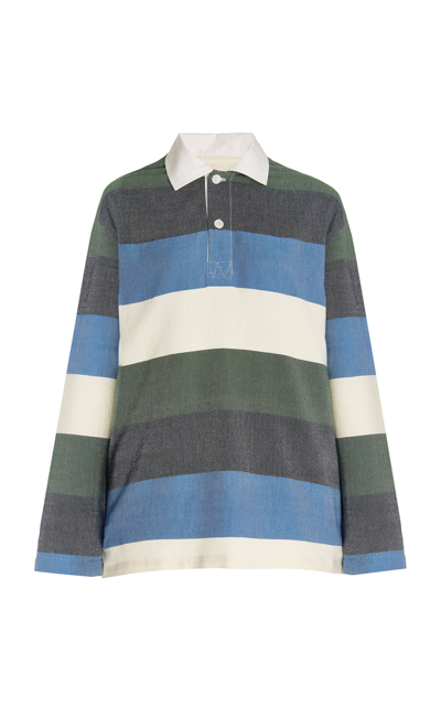 Shop Marrakshi Life Exclusive Oversized Striped Cotton Rugby Shirt