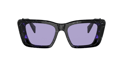 Prada Pr 08ys Symbole Butterfly-frame Acetate Sunglasses In Violet