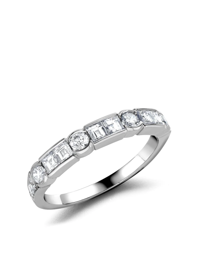 Shop Pragnell Platinum Antrobus Diamond Half Eternity Ring In Silver