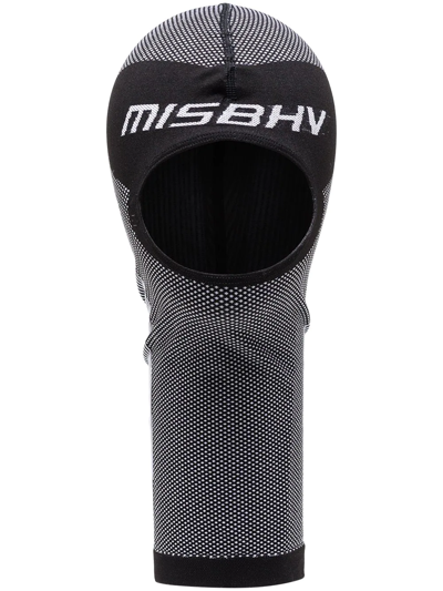 Shop Misbhv Logo-patch Knitted Balaclava In Black