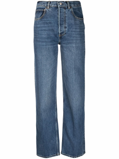 Boyish Jeans High-rise Dempsey Straight-leg Jeans In Blue