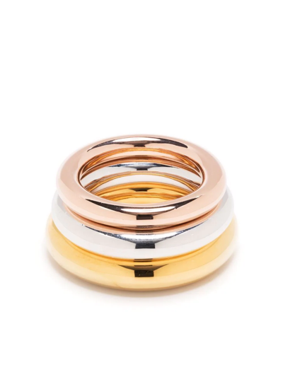 Shop Charlotte Chesnais Brahma Triple-set Ring In Gold