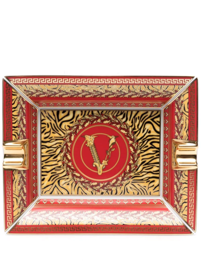 Shop Versace Vitrus Holiday Dish (16cm) In Gold