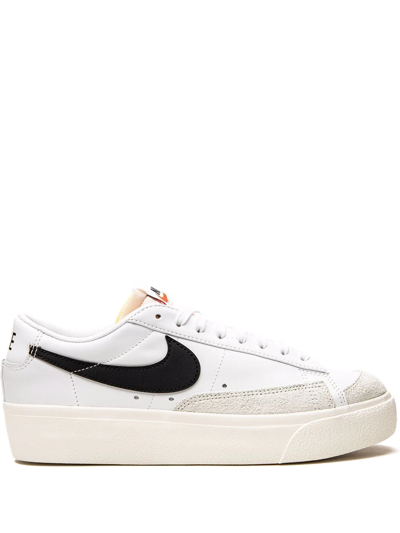 Shop Nike Blazer Low Platform "white/black" Sneakers